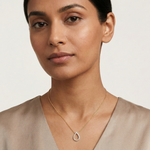 Gold Circle Round Lab Grown Diamond Lioris Pendant
