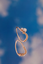 Duo Ring Round Lab Grown Diamond Two Stone Beaded Band Companion