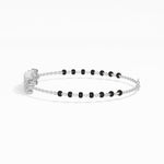 White Gold Floral Cluster Round Lab Grown Diamond Orlix Bracelet