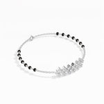 White Gold Floral Cluster Round Lab Grown Diamond Orlix Bracelet