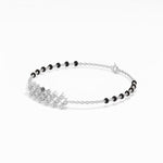 White Gold Floral Cluster Round Lab Grown Diamond Orlix Bracelet