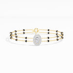 Yellow Gold Oval Petal Halo Lab Grown Diamond Velra Bracelet
