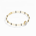 Yellow Gold Oval Petal Halo Lab Grown Diamond Velra Bracelet