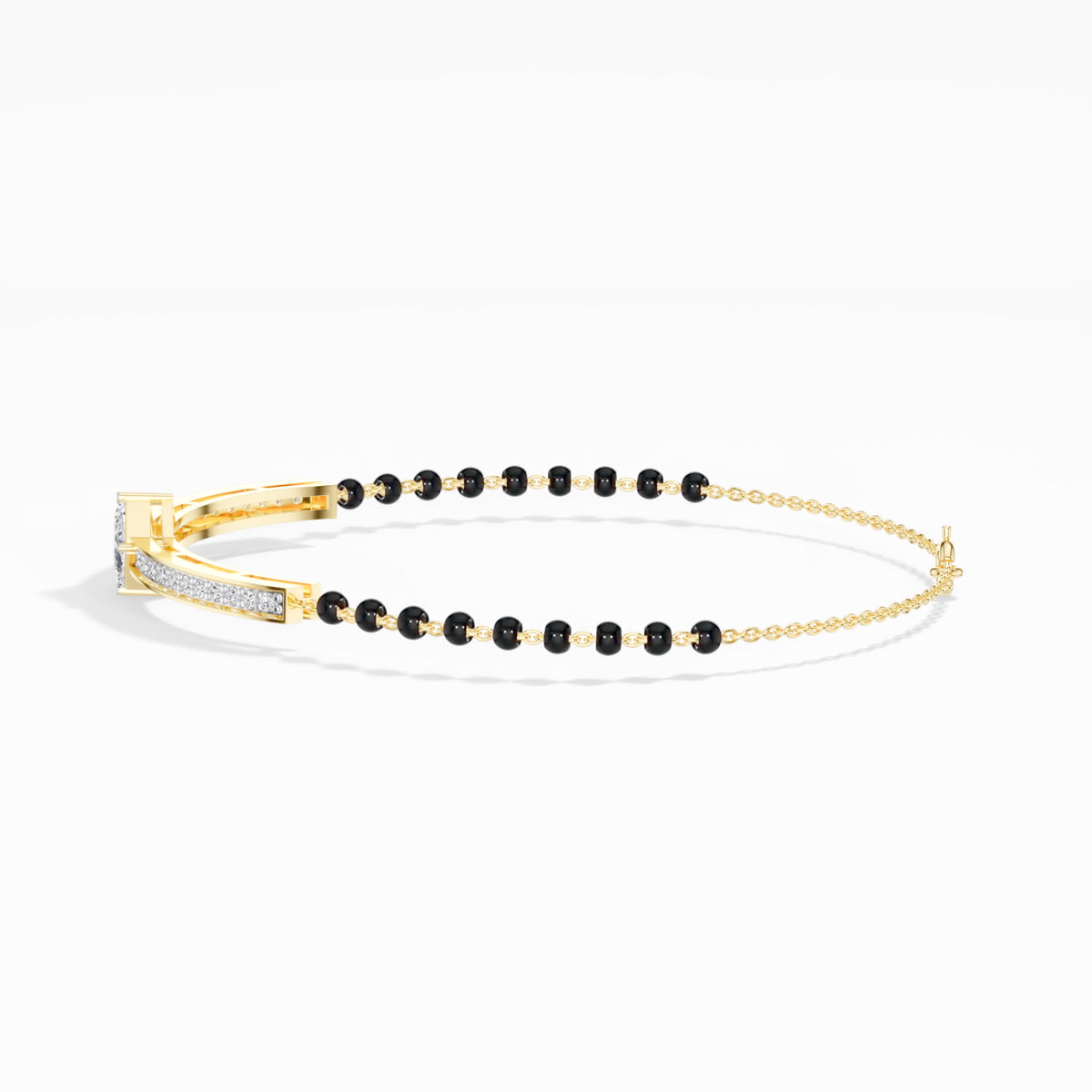Yellow Gold Emerald Halo Lab Grown Diamond Nyra Bracelet
