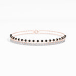Rose Gold 1Ct Cluster Round Tennis Lab Grown Diamond Solix Bracelet