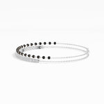 White Gold 1Ct Cluster Round Tennis Lab Grown Diamond Solix Bracelet