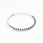 White Gold 1Ct Cluster Round Tennis Lab Grown Diamond Solix Bracelet