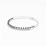 White Gold 1Ct Cluster Round Tennis Lab Grown Diamond Solix Bracelet
