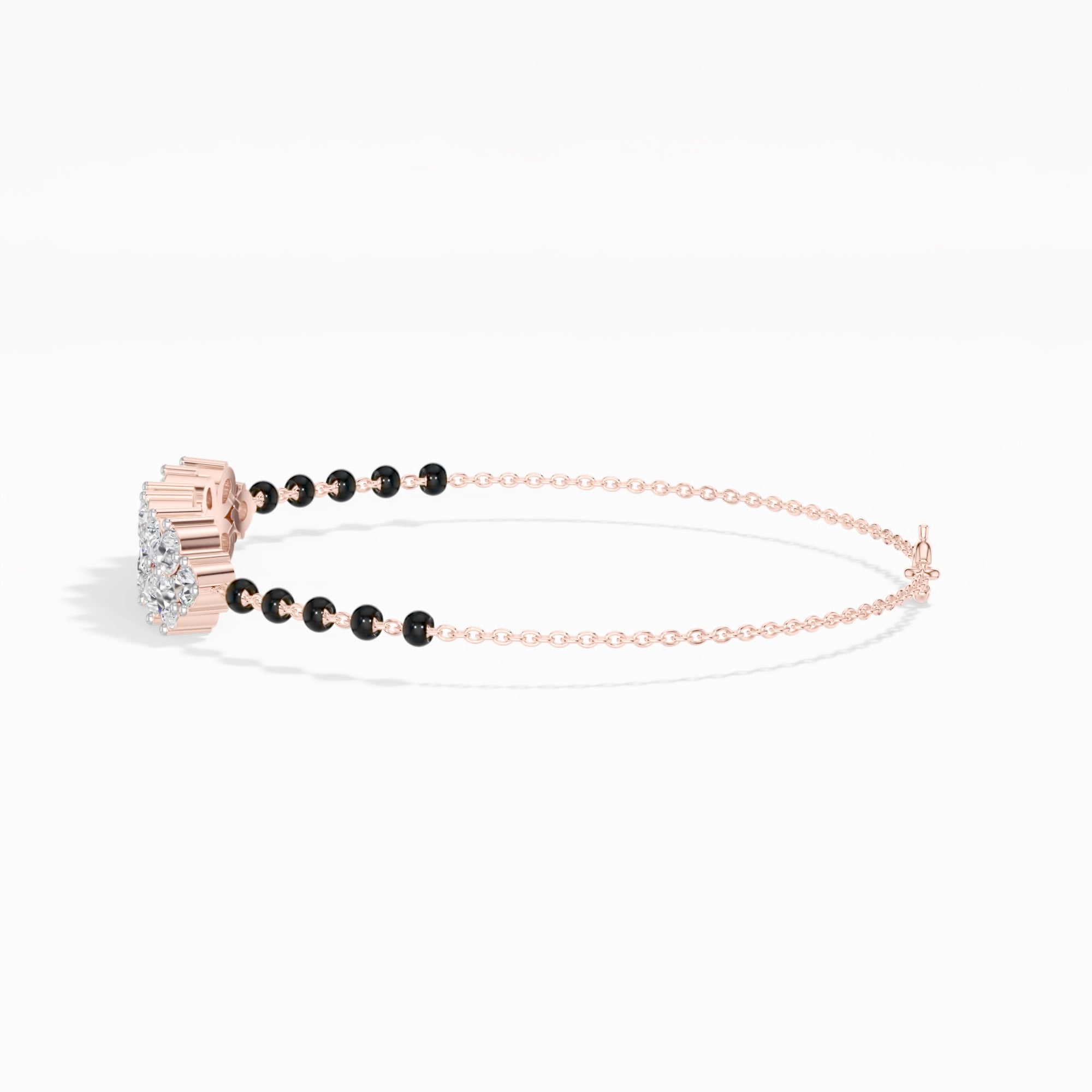 Rose Gold 2Ct Pear Cluster Lab Grown Diamond Evora Bracelet