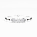 White Gold 2Ct Pear Cluster Lab Grown Diamond Evora Bracelet