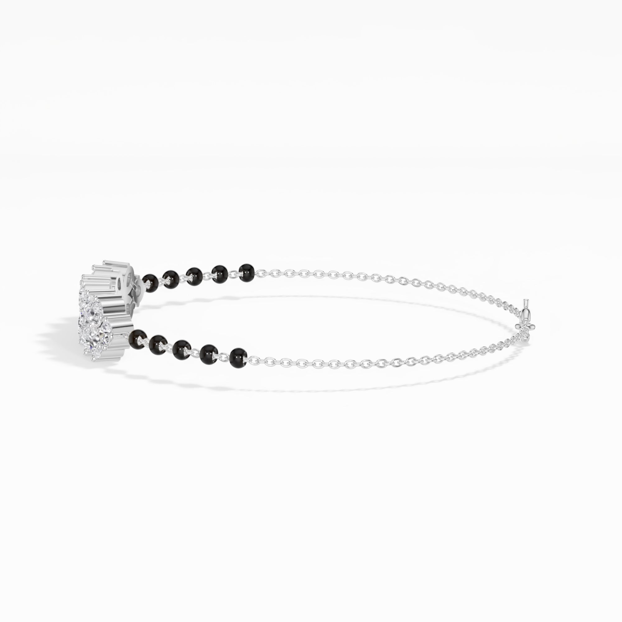 White Gold 2Ct Pear Cluster Lab Grown Diamond Evora Bracelet