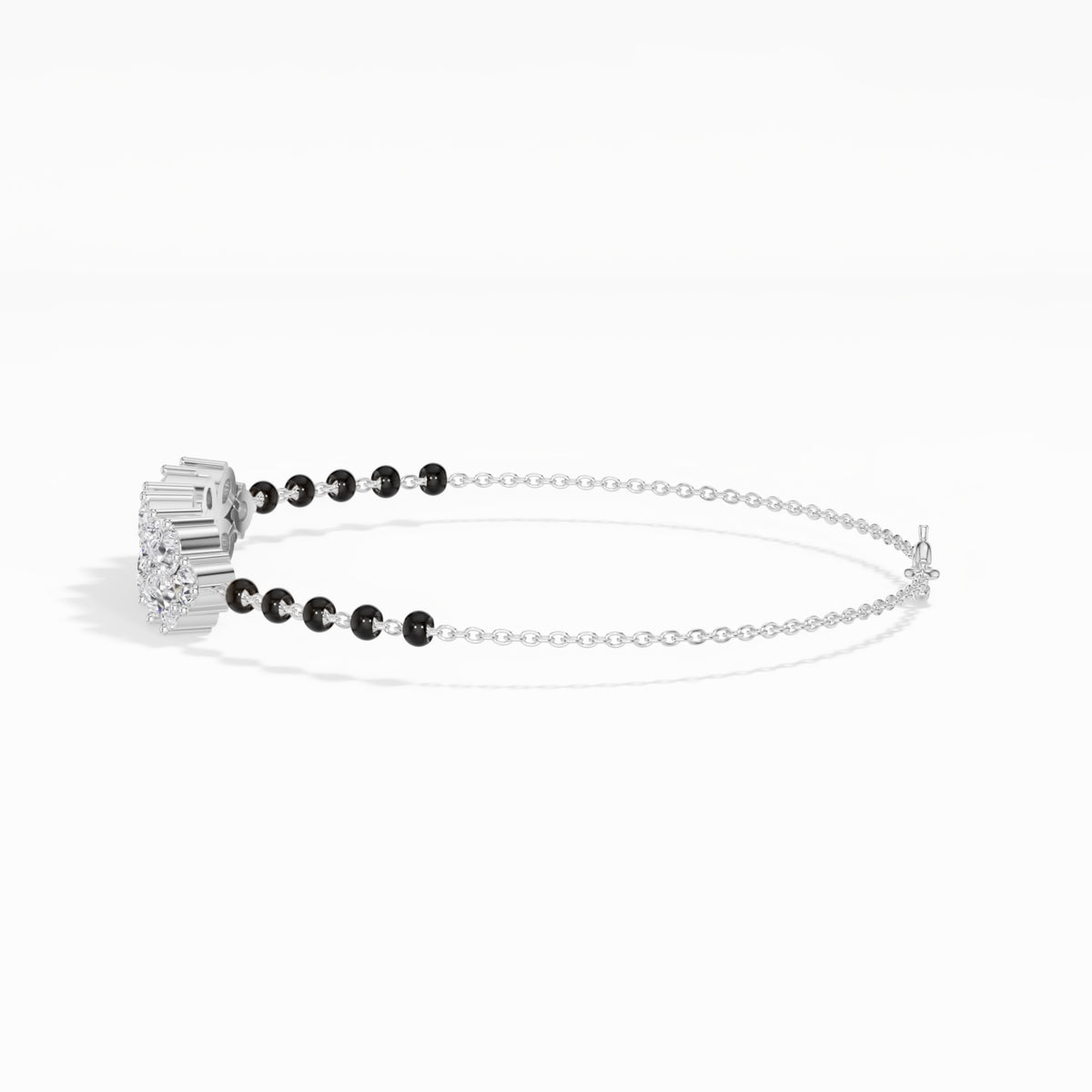 White Gold 2Ct Pear Cluster Lab Grown Diamond Evora Bracelet