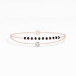 Rose Gold Round Solitaire Lab Grown Diamond Rynox Bracelet