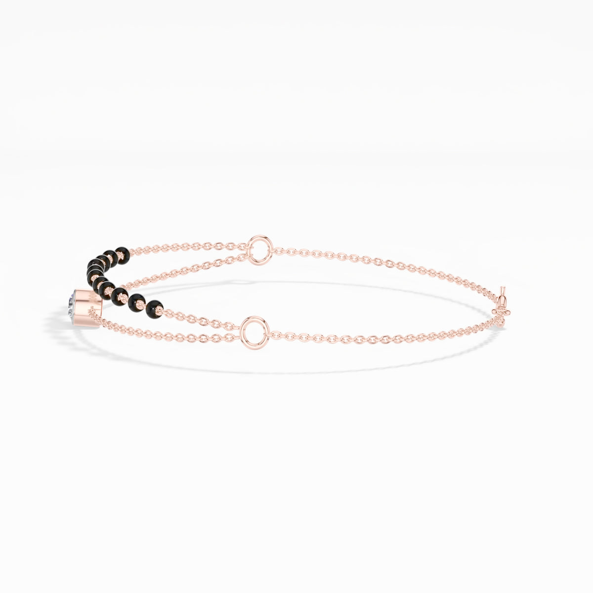Rose Gold Round Solitaire Lab Grown Diamond Rynox Bracelet