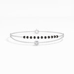 White Gold Round Solitaire Lab Grown Diamond Rynox Bracelet