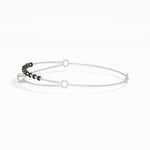 White Gold Round Solitaire Lab Grown Diamond Rynox Bracelet