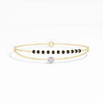 Yellow Gold Round Solitaire Lab Grown Diamond Rynox Bracelet