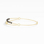 Yellow Gold Round Solitaire Lab Grown Diamond Rynox Bracelet