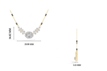 Oval Halo Pear Wing Lab Grown Diamond Seraphine Mangalsutra Necklace