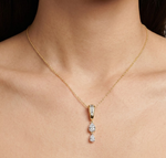 Graduated Pear Drop Lab Grown Diamond Pendant Marisol Necklace