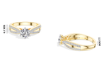 Round Split-Shank Pave Lab Grown Diamond Mirelle Engagement Ring 