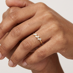 Gold Crown Setting Round Lab Grown Diamond Myrix Ring