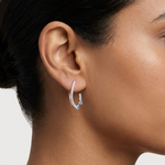 Gold 1Ct Pave Curve Pear Lab Grown Diamond Myvexa Earring