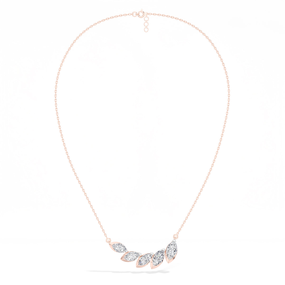 Graduated Marquise Lab Grown Diamond Vaela Necklace