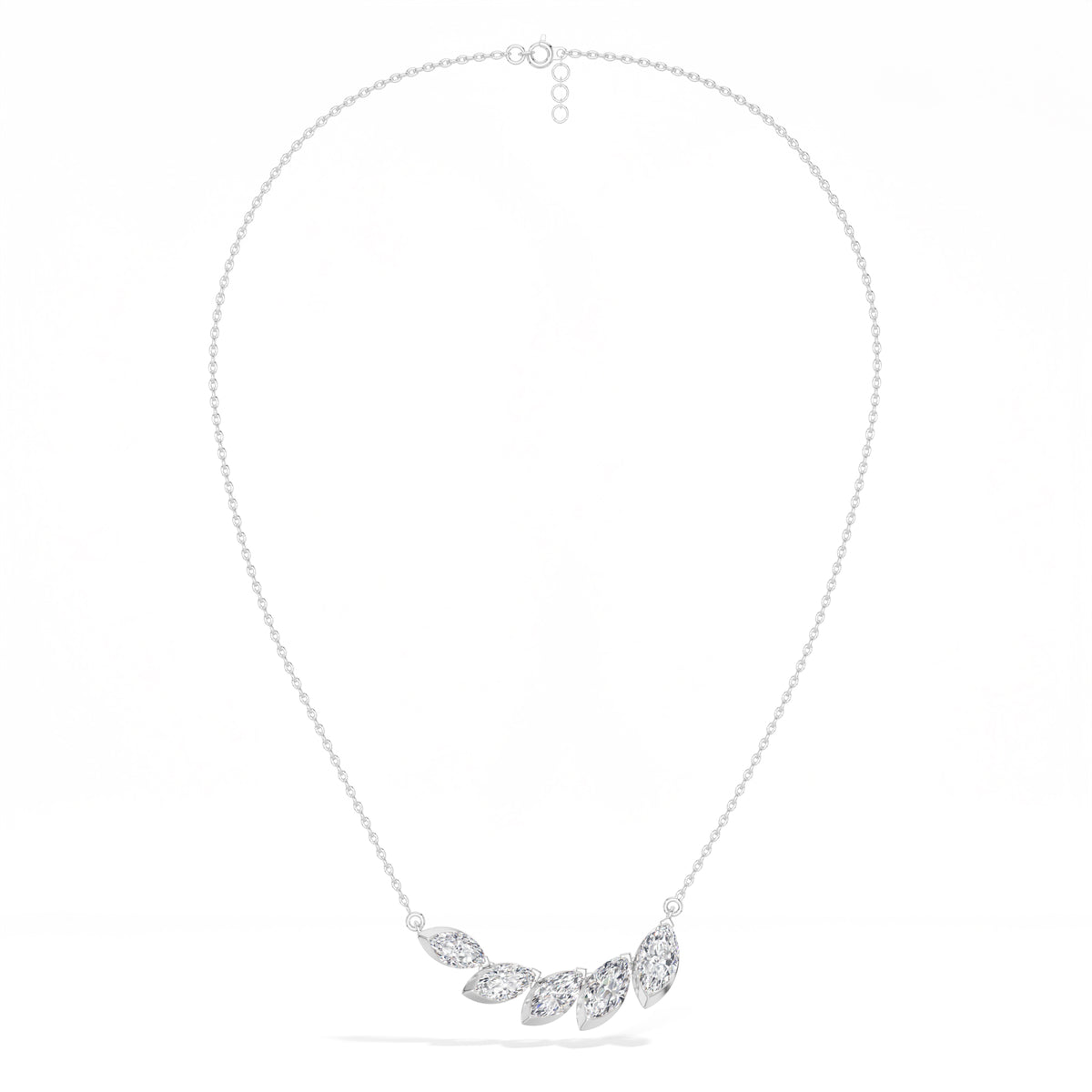 Graduated Marquise Lab Grown Diamond Vaela Necklace