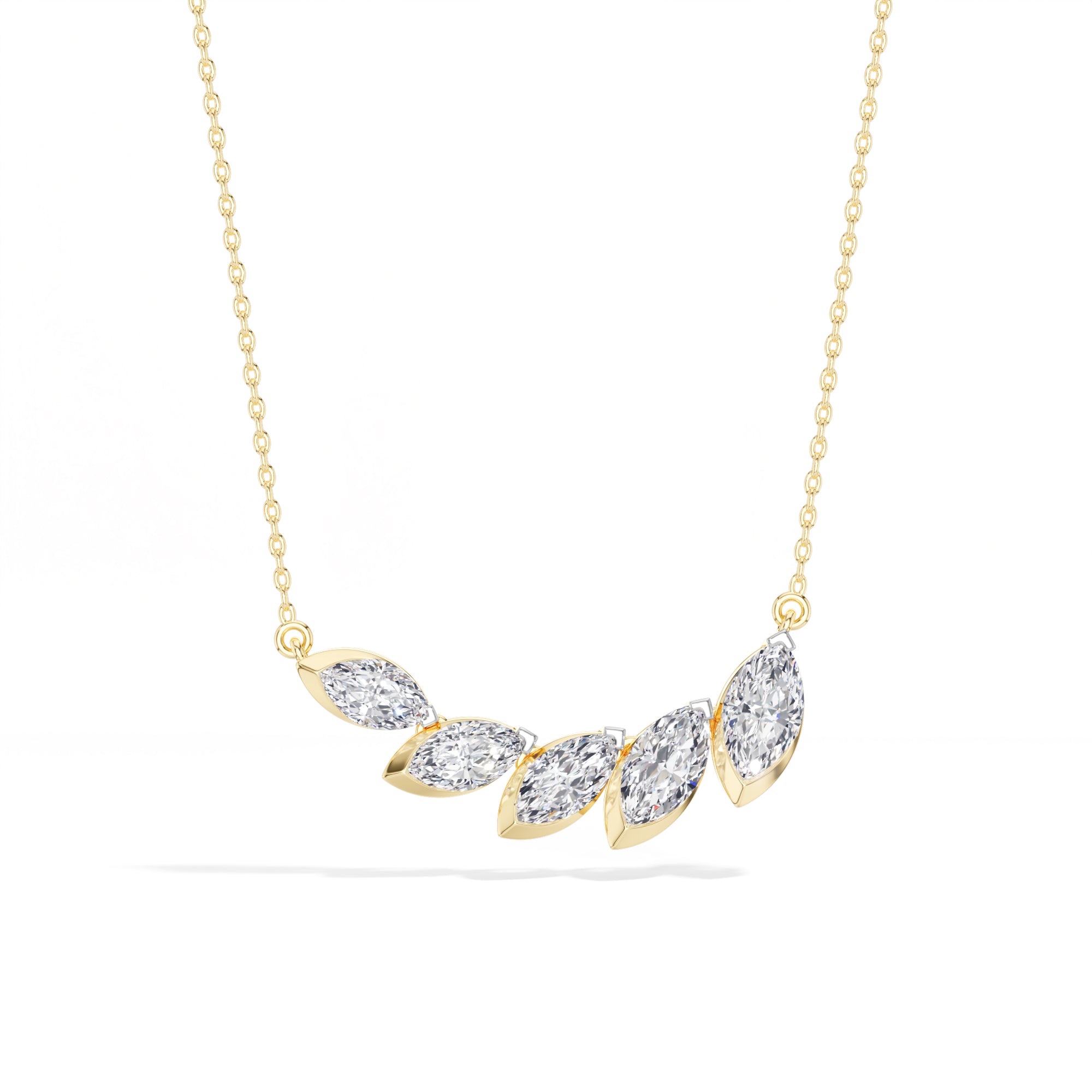 Graduated Marquise Lab Grown Diamond Vaela Necklace