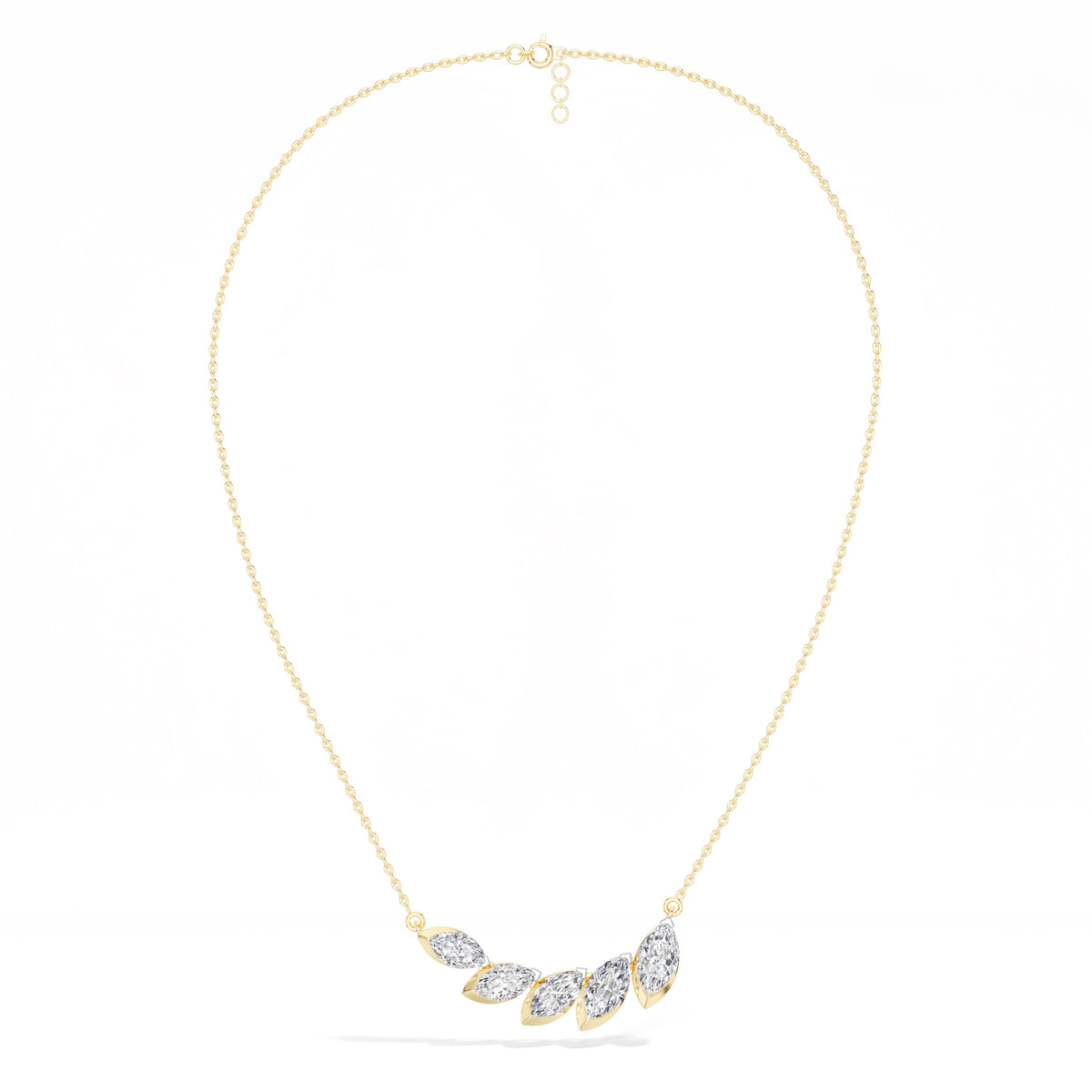 Graduated Marquise Lab Grown Diamond Vaela Necklace