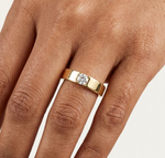 Gold Bezel Round Lab Grown Diamond Nexor Ring