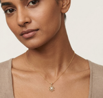 Gold Floral Openwork Round Lab Grown Diamond Nixra Pendant