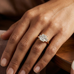 Gold 1 5Ct Radiant Three Stone Lab Grown Diamond Novira Ring