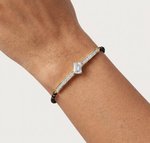 Gold Emerald Halo Lab Grown Diamond Nyra Bracelet