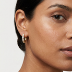 Gold Eternity Pave Round Lab Grown Diamond Nyrix Earring