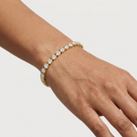 Gold 10Ct Tennis Round Lab Grown Diamond Olga Bracelet