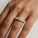 Gold Halo Setting Round Lab Grown Diamond Olyra Ring