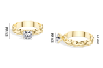 Round Scalloped-Band Lab Grown Diamond Ondara Engagement Ring