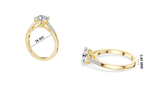 Round Pave-Shoulder Lab Grown Diamond Oriana Engagement Ring