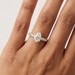 Gold 1Ct Pear Pave Lab Grown Diamond Orla Ring