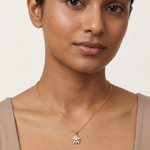 Gold Floral Cluster Round Lab Grown Diamond Orlix Pendant