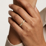 Gold Open Band Round Lab Grown Diamond Orvyn Ring