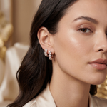 Gold Multi Shape Hoop Lab Grown Diamond Otilia Earrings