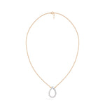 Rose Gold Circle Round Lab Grown Diamond Lioris Pendant