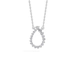 White Gold Circle Round Lab Grown Diamond Lioris Pendant