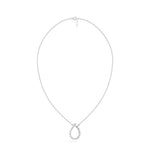 White Gold Circle Round Lab Grown Diamond Lioris Pendant