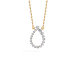 Yellow Gold Circle Round Lab Grown Diamond Lioris Pendant