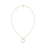 Yellow Gold Circle Round Lab Grown Diamond Lioris Pendant