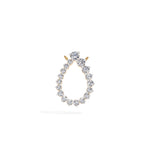 Yellow Gold Circle Round Lab Grown Diamond Lioris Pendant